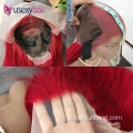 Le parrucche brasiliane brasiliane per capelli vergini in pizzo rosso all&#39;ingrosso